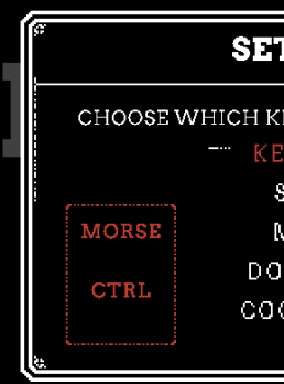 MORSE game key binding interface